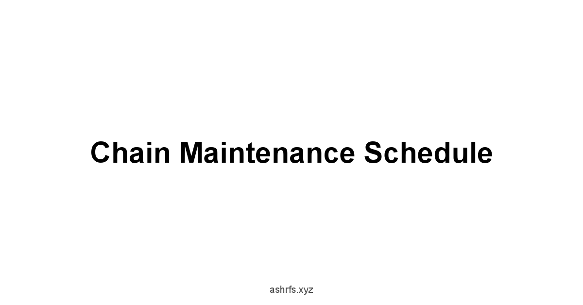 Chain Maintenance Schedule