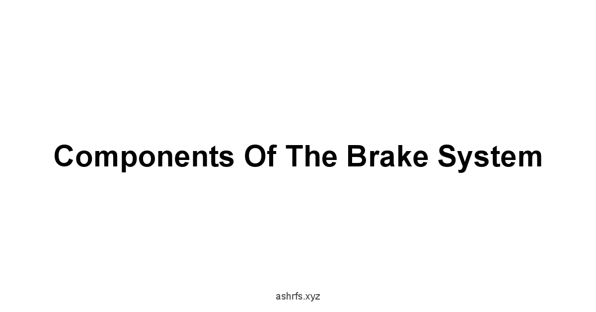 Components of the Brake System