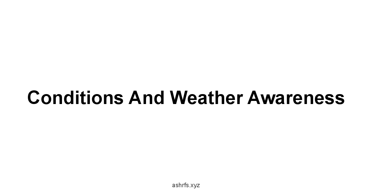 Conditions and Weather Awareness