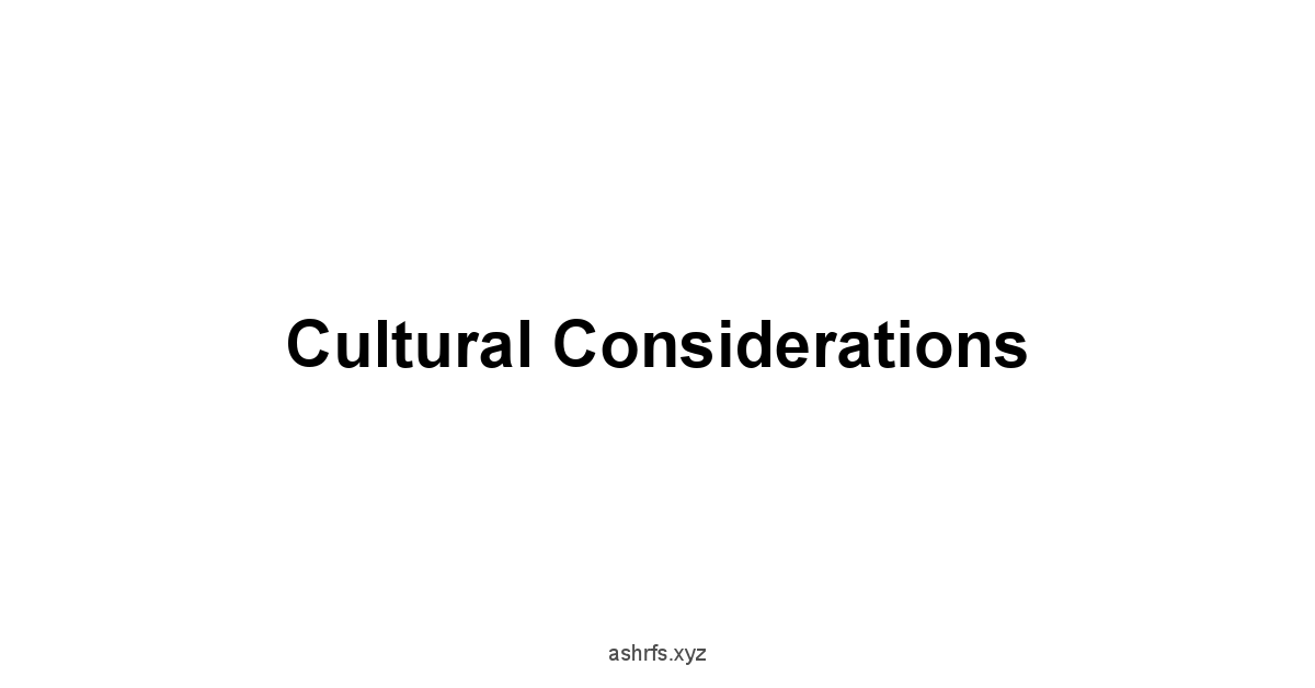 Cultural Considerations