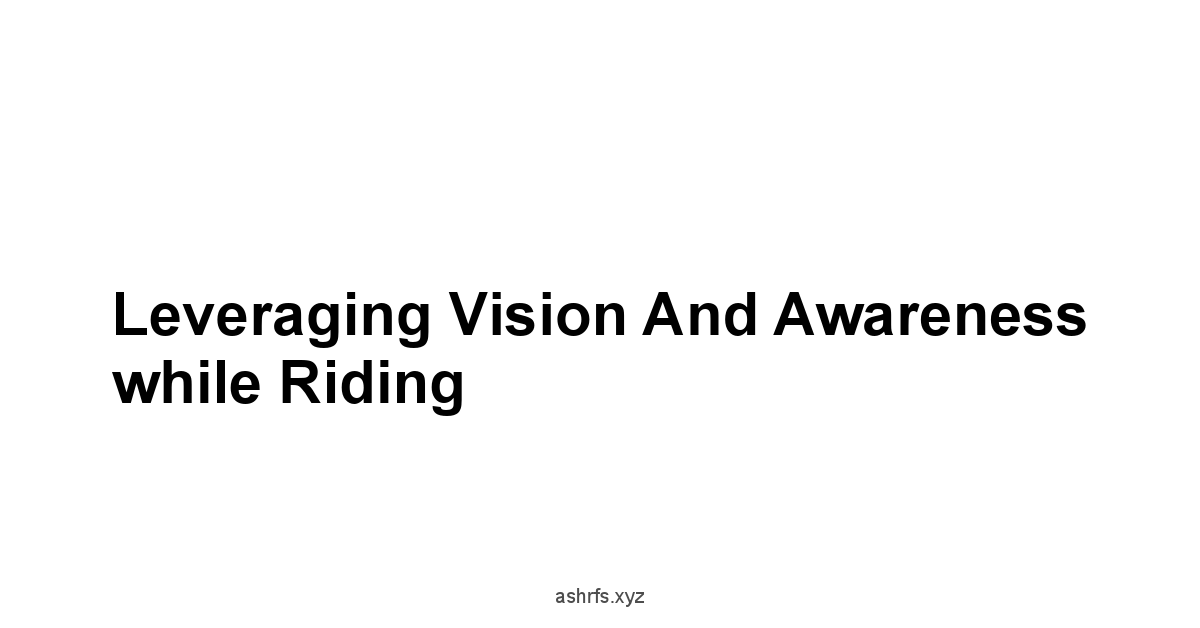 Leveraging Vision and Awareness while Riding