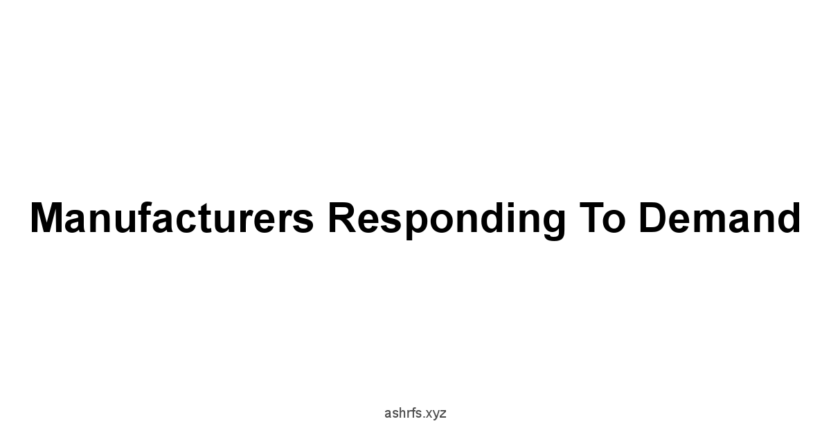 Manufacturers Responding to Demand