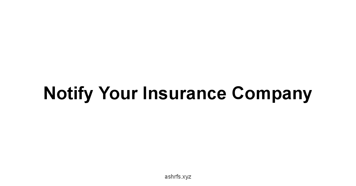 Notify Your Insurance Company