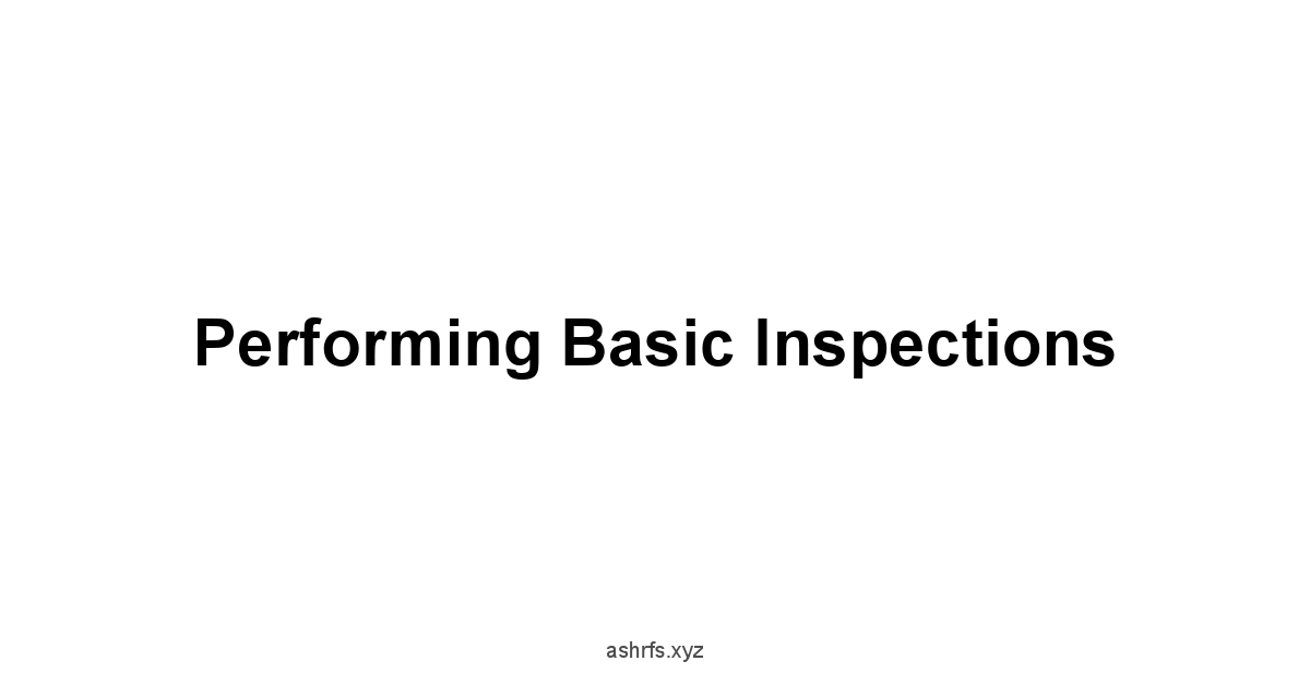 Performing Basic Inspections