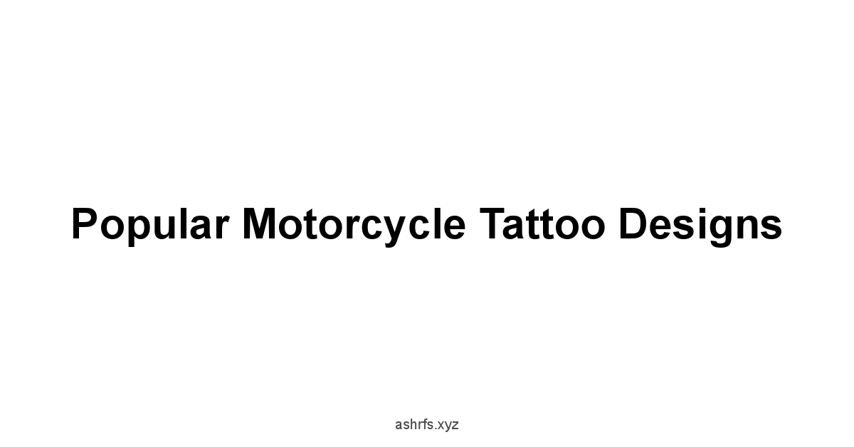 Popular Motorcycle Tattoo Designs