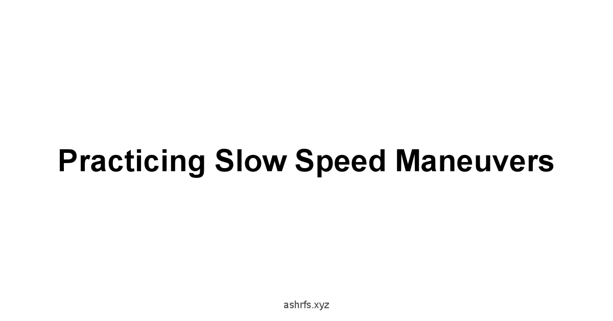 Practicing Slow Speed Maneuvers