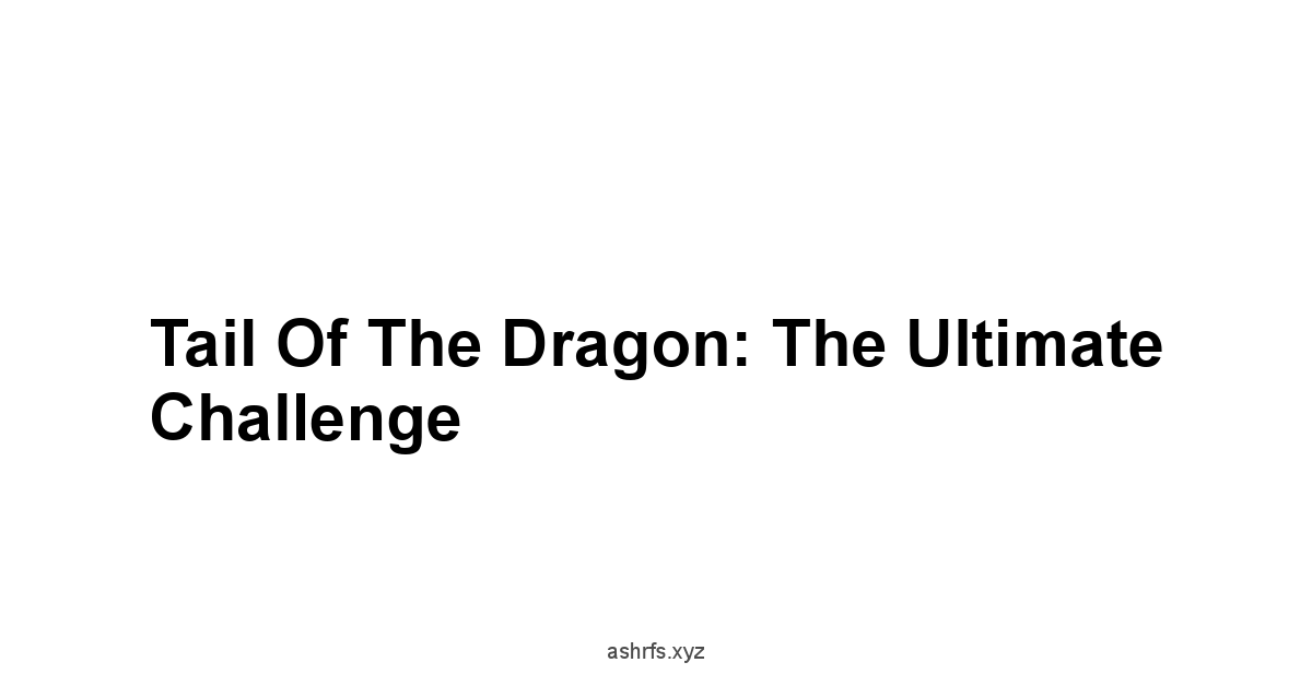 Tail of the Dragon: The Ultimate Challenge