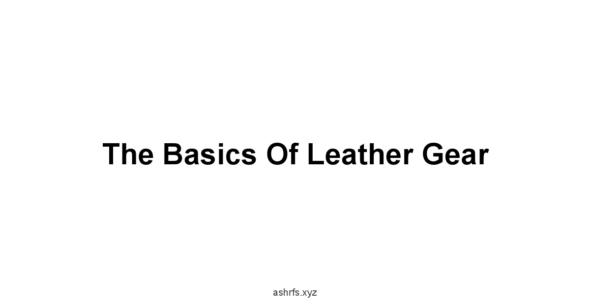 The Basics of Leather Gear