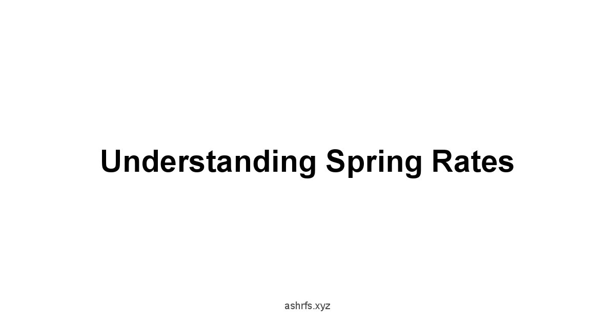 Understanding Spring Rates