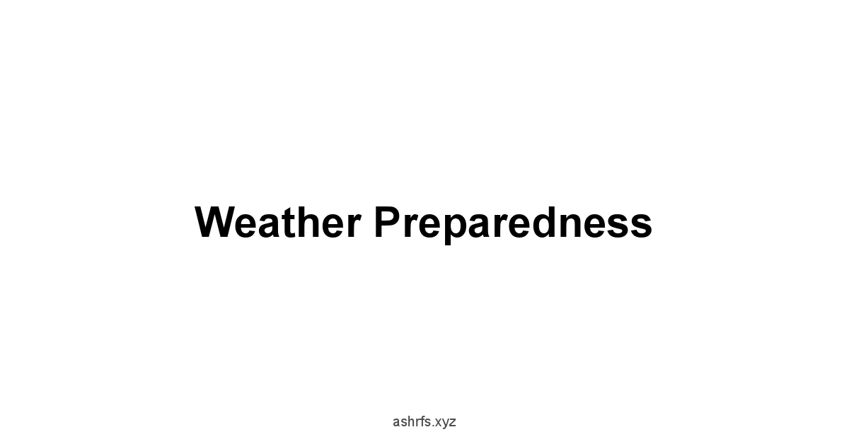 Weather Preparedness